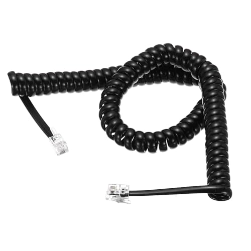 Cordon de téléphone RJ9 noir 3m câble de rechange pour combiné fixe filaire