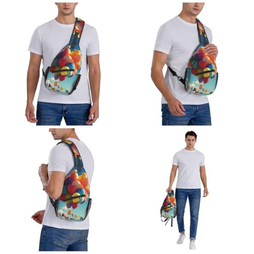 Bolso Sling para Hombre y Mujer Color Negro Mochila Cruzada miniatura 6