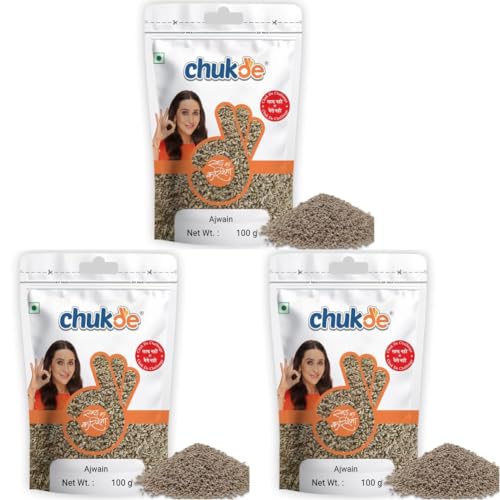 Image of Chukde Ajwain Sabut, Carrom Seeds Whole Spices, 300g, Pack of 300g x 3