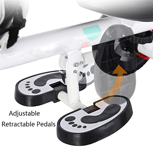 LSHAN 4 in 1 Twin Dreirad for Kinder, Zweisitzer-Kleinkind-Tretfahrrad, Kinderdreirad mit Sonnenschirm, In Zwei… – Bild 8