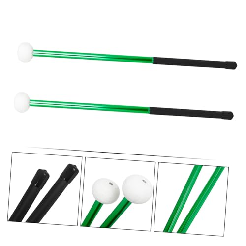 FRCOLOR Baquetas de Aleación con Cabeza de Fieltro, Par para Práctica y Actuación en Batería, Duraderas y Ligeras, Color Verde miniatura 7