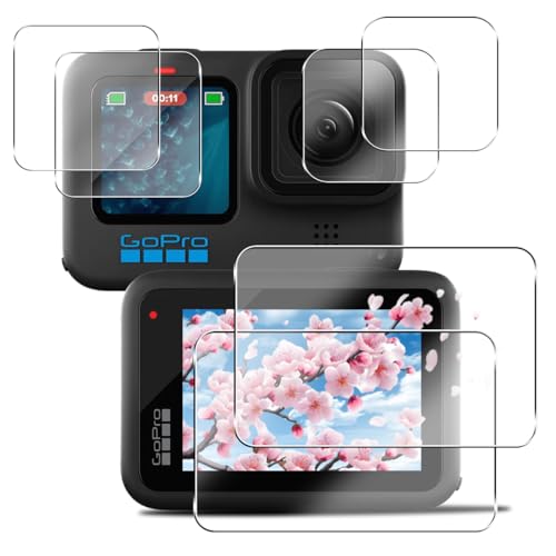 Ή Gopro Hero 12 / 11 /10 / 9 KXtB 2+2+2Zbg wFؑΉ p Gopro Hero 11 tB p Gopro Hero 12 JیtB YAGC Ɏq 9Hdx Sʕی EhGb