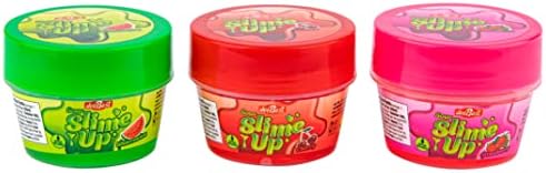 Edible Sour Slime Gooey Liquid Candy with Spoon Dee Best Slime Up (Pack of 3) Assorted Flavors Strawberry, Watermelon, and Cherry Certified Kosher