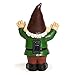 Funderstood Solar Powered LED Garden Gnome w/Creepy Light-up Glowing Red Eyes, 11
