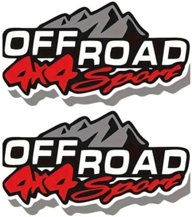 2pcs Off-Road 4X4 Sports Vinyl Decal 5.9"x3.1", Adventure Off-Roa...