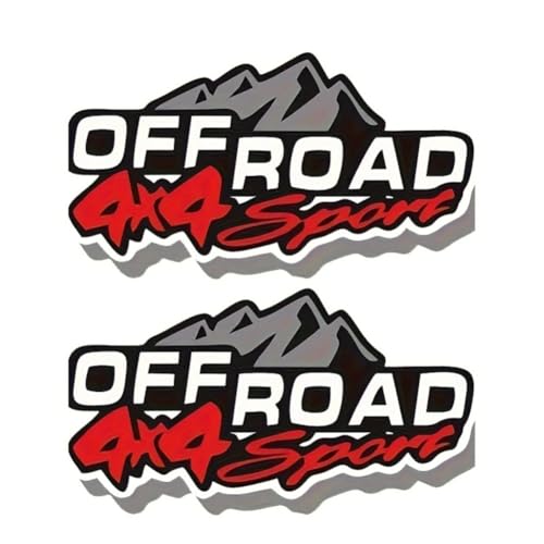 2pcs Off-Road 4X4 Sports Vinyl Decal 5.9