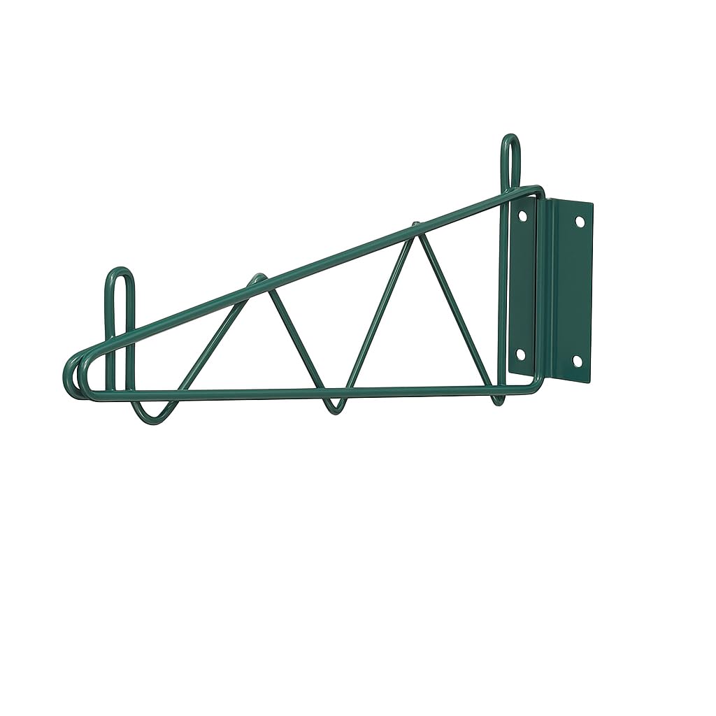 Green Epoxy Wire Wall Mounting Brackets by Glownary – Alloy Steel, Black, Model 460gb18x