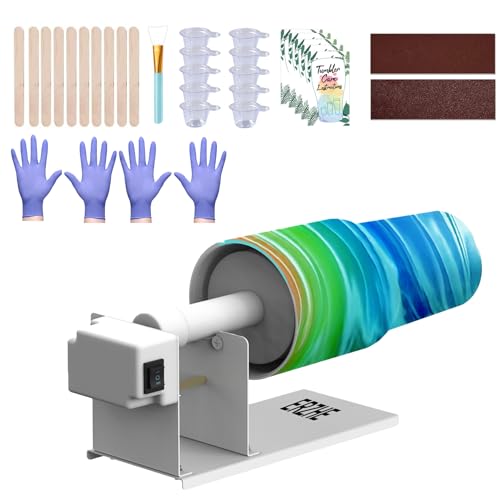 ERZHE Cup Turner for Glitter Epoxy Resin Crafts, 2 Ways Rotation Silent Motor Cup Turner Kit for DIY Glitter Epoxy Resin Tumbler