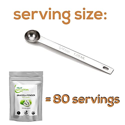 Graviola (Soursop) Fruit Powder, All-Natural Pure Graviola Fruit Powder, Annona Muricata Guanabana (3.52 Oz) #TOP2