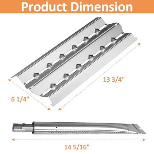 Grill Parts for Broil King Signet 20/70/90 Replacement Parts, for Broil King 9865-54 Grill Parts, for Broil King 3 Burner Grill Accessories, Grates, Flav-R-Wave Heat Plates, Burner Tubes Kit by SafBbcue - Image 3