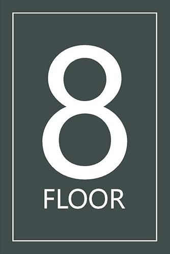 8th floor, grey informational sign - 1mm flexible Plastic sign (200mm x 150mm)