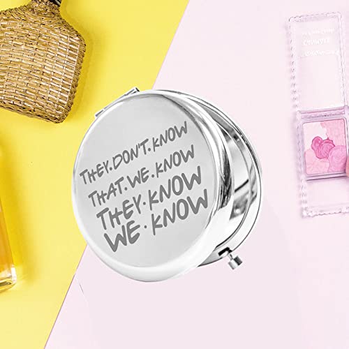 Espejo compacto redondo para maquillaje KEYCHIN miniatura 7