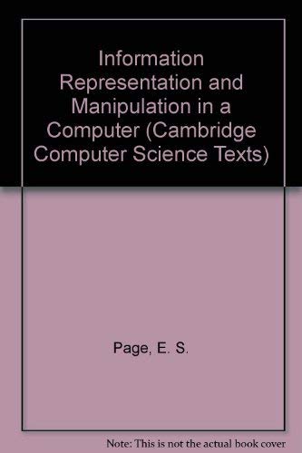 Information Representation and Manipulation in ... 0521220882 Book Cover