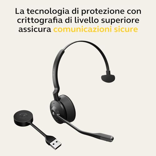 Jabra Engage 55 Cuffie Wireless Mono Con Adattatore Dect, Senza Supporto, Ottimizzato Per Microsoft Teams, Mono, USB-A - 2