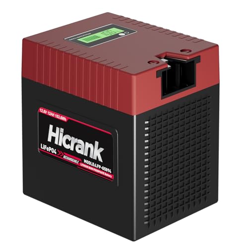 Hicrank Lithium LiFePO4 Power Wheels Ride On Toy Replacement Battery 12V 12Ah,2X Acceleration Capability, (Charger included) Rechargeable for Preschool Vehicles
