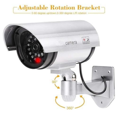 Image of Dummy Fake Bullet Camera with Flashing Red Led Light Dummy CCTV Security Camera for Home & Office