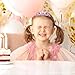 IGMaryBox Pink Rhinestone Birthday Crown Glitter Birthday Sash Set Tiara Sparkling Banner Party Favors