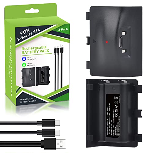 Uwayor Batterie Rechargeable pour Xbox Series X & S avec Adaptateur USB-C