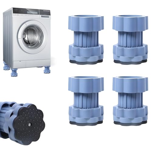 Antirutschmatte Waschmaschine Füße, 4 Stück Waschmaschinen Untergestell, Neu Universal Heightening Pad for Washing Machine Base, Schwingungsdämpfer für Waschmaschine Trockner,Kühlschrank,Tisch