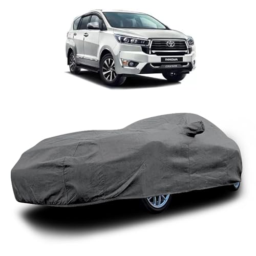 Image of Heavy-Duty Car Cover for Compatible with Toyota Innova Crysta (2016 to 2025 All Models) Deluxe Car Protection Cover - Waterproof & UV-Resistant All-Season Exterior Protection