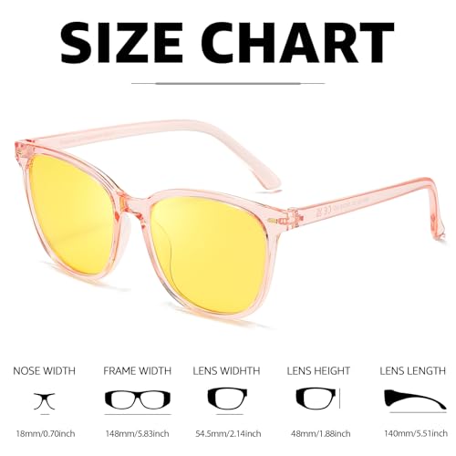 Image of Myiaur Polarized Night Vision Glasses for Women, Anti-Glare Yellow Lens