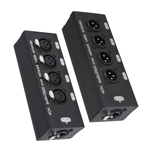 Rallonge audio XLR 4 canaux en aluminium robuste antichoc pour transmission de signal