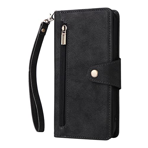 Étui portefeuille iPhone 6 protection intégrale noire avec support
