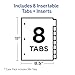 Avery 8-Tab Binder Dividers, Insertable Multicolor Big Tabs, 1 Set (11111)