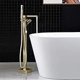 WOODBRIDGE F0008 BG F0008BG Contemporary Single Handle Floor Mount Freestanding Tub Filler Faucet...