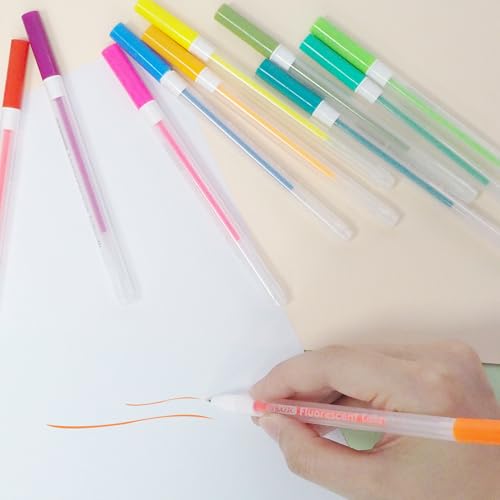 BAZIC 12 Bolígrafos Fluorescentes de Gel miniatura 7
