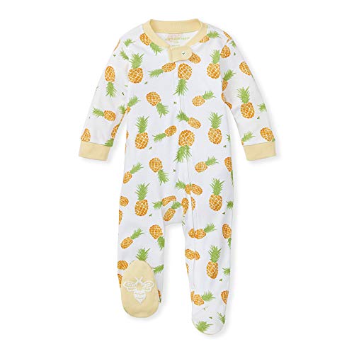Image of Burt's Bees Baby unisex-baby Sleep & Play, Organic One-piece Romper-jumpsuit Pj, Zip Front Footed Pajama