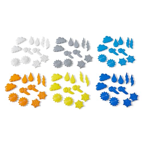 hand2mind Explore The Weather Counters, Meteorology for Kids, Weather Math Counters for Kids, Color Sorting Toys, Counting Manipulatives, Montessori Math Materials, Preschool Science Toys