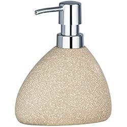 Dispensador De Jabon Piedra Wenko Dosificador de jabón Pion beige cerámica - Dispensador de jabón líquido Capacidad: 0.36 l, Cerámica, 11.5 x 14.5 x 9 cm, Beige