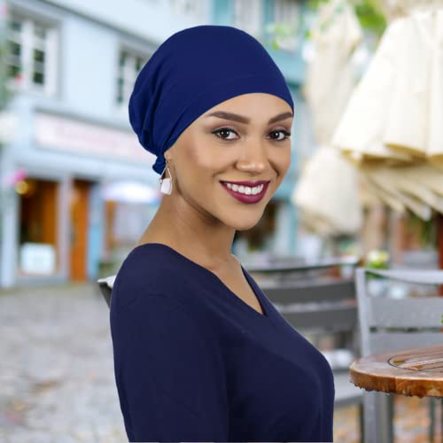 Head Scarf Wrap for Women Cancer Headwear Chemo Cap Head Coverings Turbans Pre Tied Scarves Scarfs Snood Bamboo Celeste3