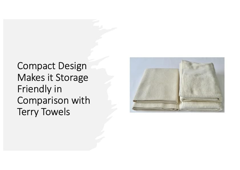 Image of Waffle Bath Towel Pair, 30.5x58 INCHES, Hand Made, 100% Organic Cotton, GOTS Certified, Natural UNDYED (NO Colour, NO SOFTENERS) Super ABSORBANT & Quick Dry, Environment Friendly