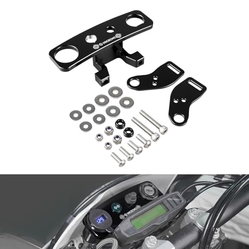 NICECNC Dirt Bike Ignition Device Relocation Dash Kit Aluminium Compatible with KTM 150-500 XC-W XCF-W EXC EXC-F 2017-2023,Compatible with Husqvarna 150-501 TE FE FE-S 2017-2023, Black Accessories