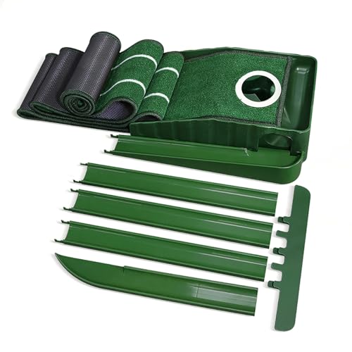 WEISUYUUS Golfs Hole Covers Golfs Practice Putting Green Putting Mat Golfs Putting Game Set Includes Green Putting Tool Golfs Mat