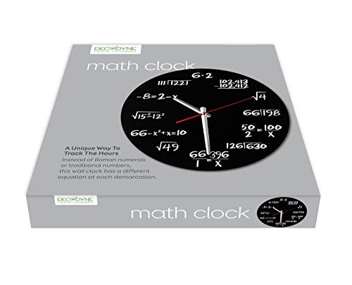 Decodyne Math Wall Clock - Unique Wall Clock - Each Hour Marked By A Simple Math Equation #TOP4