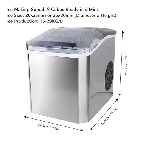 Máquina Fabricadora de Hielo Portátil con Tapa Transparente miniatura 6