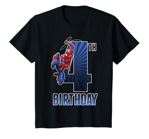 Kids Marvel Universe Classic Spider-Man Epic 4th Birthday T-Shirt - image 1