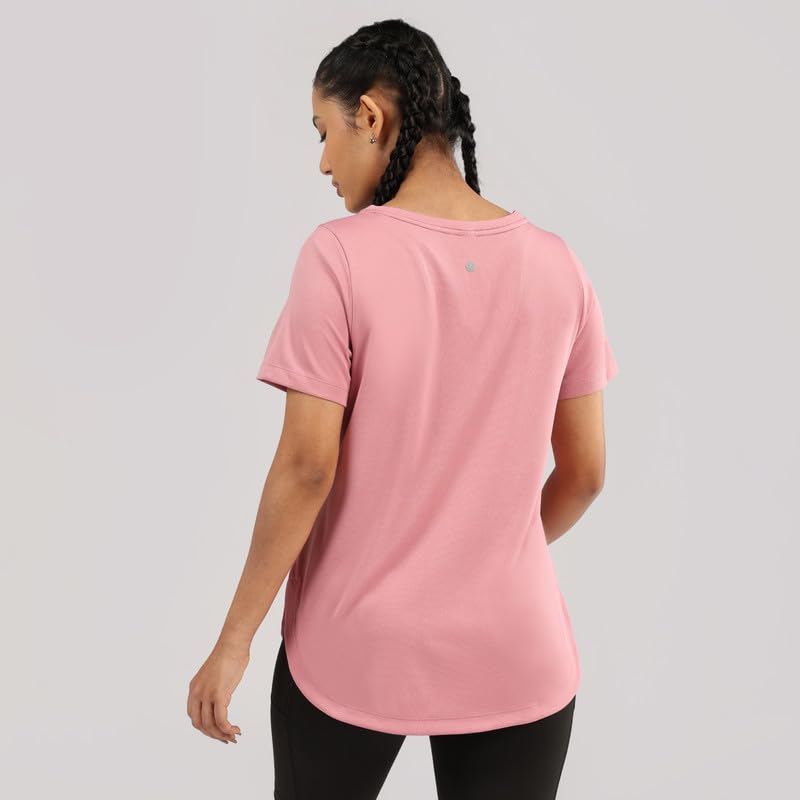 Image of BlissClub CloudFlex Apple Hem Tee, Weightless Comfort All Day Long, Round Neck, Sleeveless Design, Feels Like Second Skin,Flattering fit,Insanely Lightweight