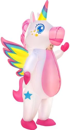 KOOY Unicorn Costume, Inflatable Unicorn Costume Adult, Blow Up C...