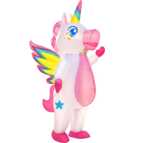 KOOY Unicorn Costume, Inflatable Unicorn Costume Adult, Blow Up Costumes for Adults, Funny Halloween Costumes Unicorn Suit for women