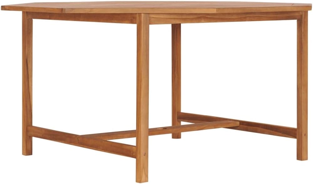 Patio Table,Outdoor Dining Table,Patio Bistro Table,with Square Shape and 4 Direction Slats Design,Suitable for Both Indoor and Outdoor use, 59.1"x59.1"x29.5" Solid Teak Wood