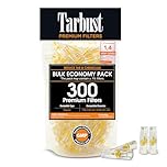 Tarbust 300 Cigarette Filters Tips for Regular and King Size, Smart Tar Filters for Cigarettes, 300 Plastic 8mm Mouthpiece for Smoking