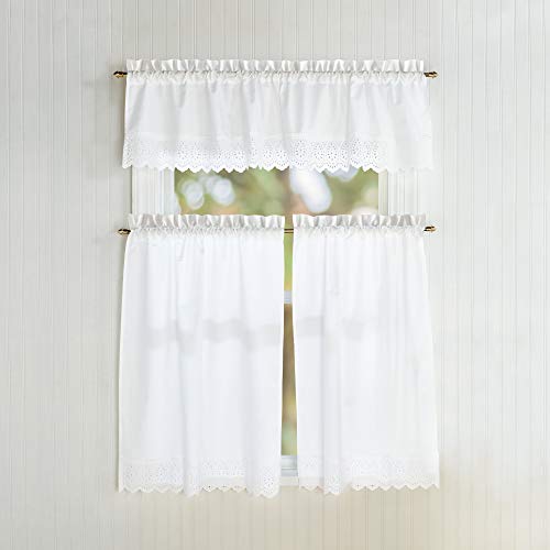 Chf Penny Eyelet Valance, 14, White #TOP4