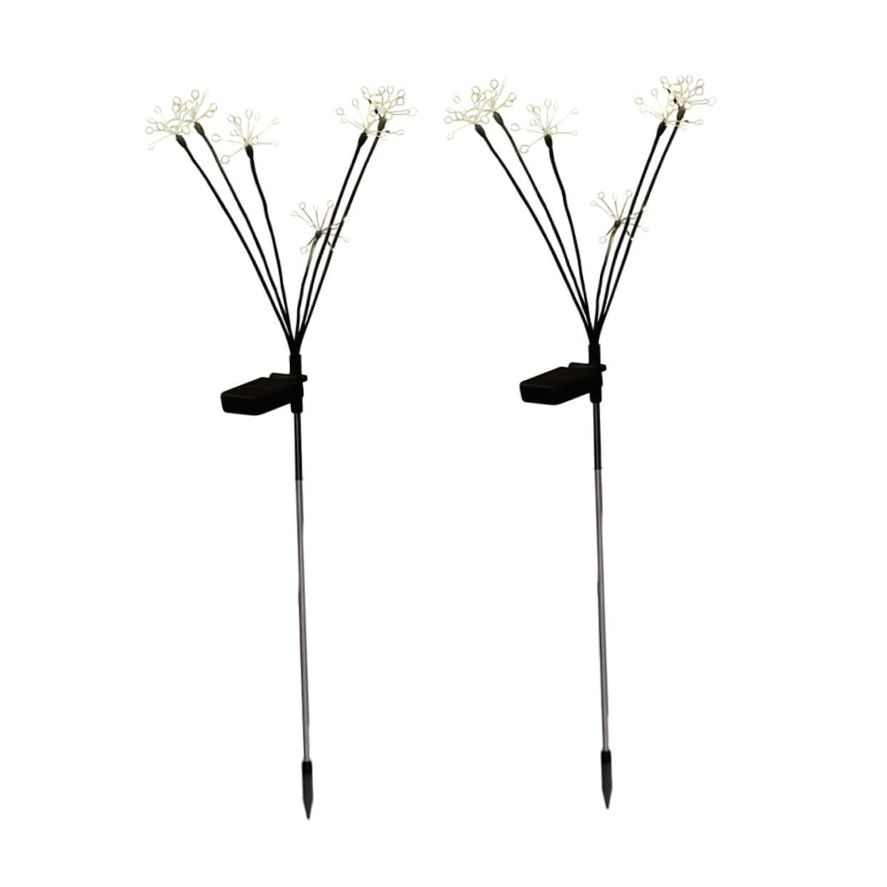 YARNOW 2piezas Lámparas Solares Decorativas En Forma De Flor Para Jardín Luces Solares Exteriores Para Césped