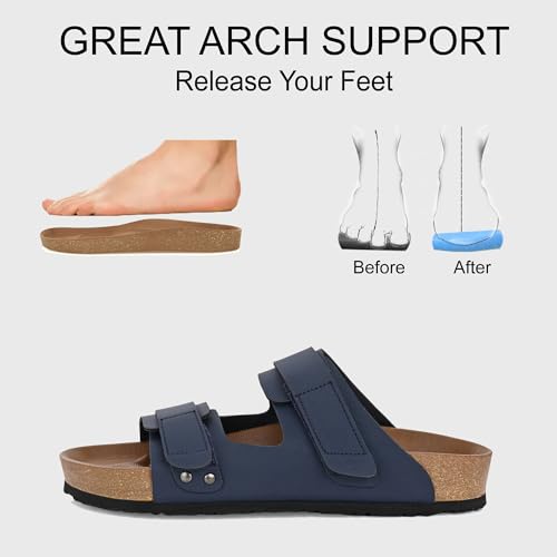Image of Centrino Men's Berkin-Style Slip-On Sandals | Open Toe Design | Soft PU Footbed | Lightweight & Comfortable | Arch Support | On-Grip Sole | Casual Outdoor Wear (9207)