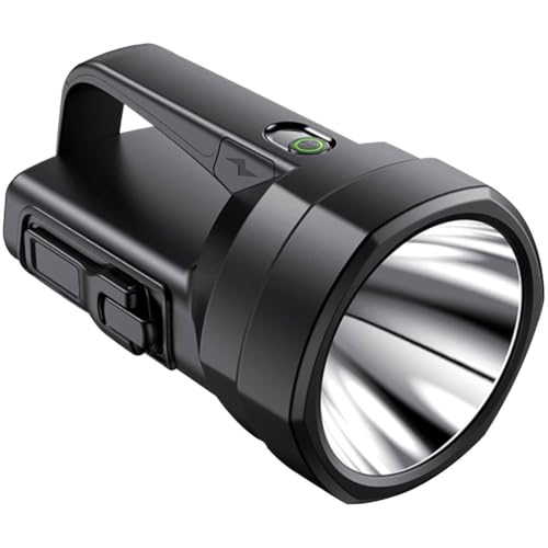 6000mAh High-Power Outdoor Innovative Dynamo Flashlight with Side Light, Disaster Relief Hand Crank Flashlight, Adjustable Light