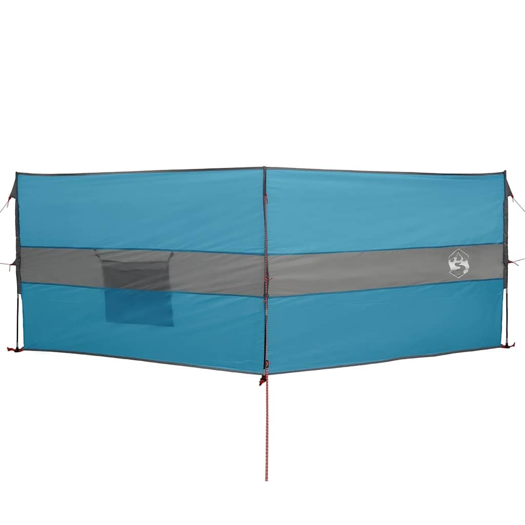 vidaXL Camping Windbreak - Blue Portable Waterproof Outdoor Barrier 344x120 cm with Easy Setup and Storage